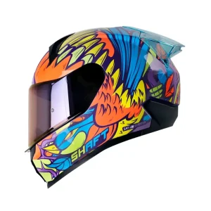 CASCO INTEGRAL SHAFT 560 EVO FLY BRILLO MORADO AZUL VISOR IRIDIUM MORADO S
