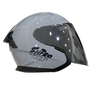 CASCO ABIERTO SHAFT PRO 240DV SOLID GRIS BRILLO N7 VISOR IRIDIUM SILVER S
