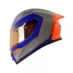 CASCO INTEGRAL SHAFT 526 SP EVO UNDERCOVE GRIS AZUL VISOR NARANJA S