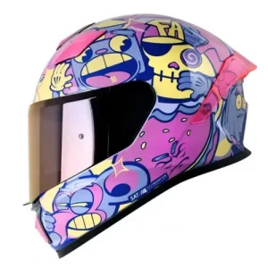 CASCO INTEGRAL SHAFT 559 DIMON MORADO CLARO BRILLO VISOR IRIDIUM MORADO CLARO M