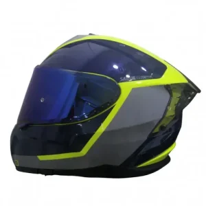 CASCO INTEGRAL SHAFT PRO 610 DV EVO LOCK GRIS AZUL NAVY SPOILER HUMO VISOR AZUL S