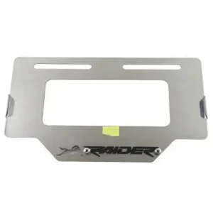PORTAPLACA CROMO TVS RAIDER + 3D NEGRO