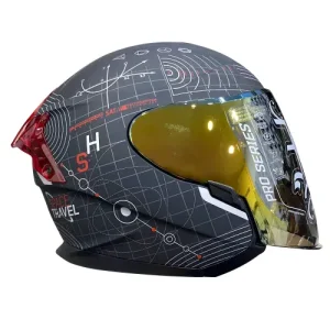 CASCO ABIERTO SHAFT PRO 240DV ARE WE ALONE NEGRO ROJO L