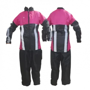 IMPERMEABLE TIPO SUDADERA DOBLE FAZ MOTO MELLOS PECHO FUCSIA TALLA L