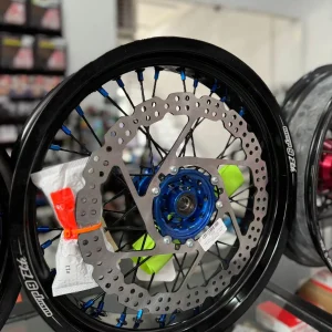 Warp 9 Aros completos 17 CRF300L Bocinas Azules y cintas negras