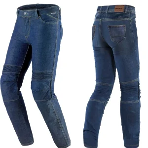Pantalón Vaquero Mujer Moto SD-PJ8 Slim Fit Azul Oscuro