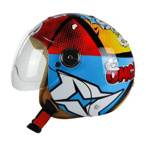 Casco Jet AXXIS INFANTIL PUPPY COMIC A5 ROJO