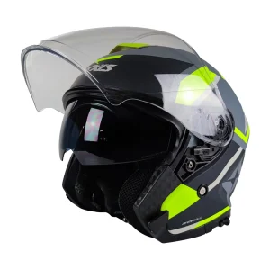 Casco Axxis  Jet Mirage SV Damasko Amarillo Flúor Mate