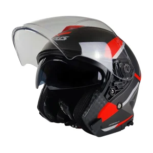 Casco Axxis  Jet Mirage SV Damasko Rojo Mate