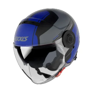 Casco Axxis  Jet SV Raven Milano Azul Mate